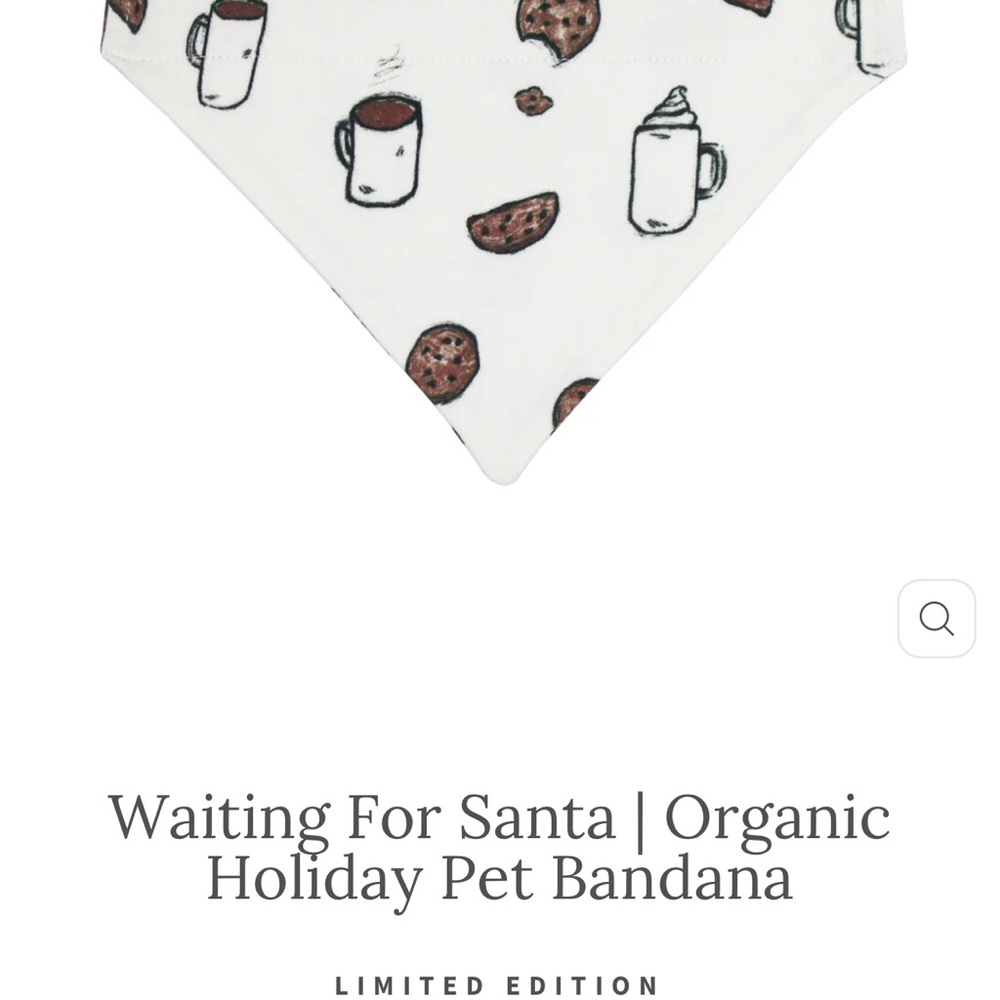 L'ovedbaby White Holiday Pet Bandana